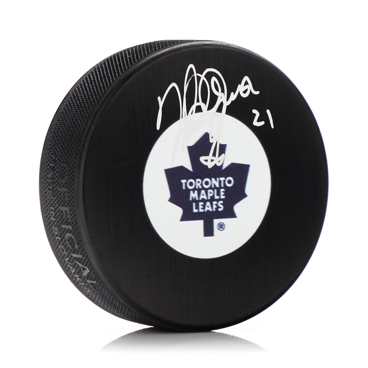 Mark Osborne Autographed Toronto Maple Leafs Retro Logo Puck product image 1, provided for visual reference and product