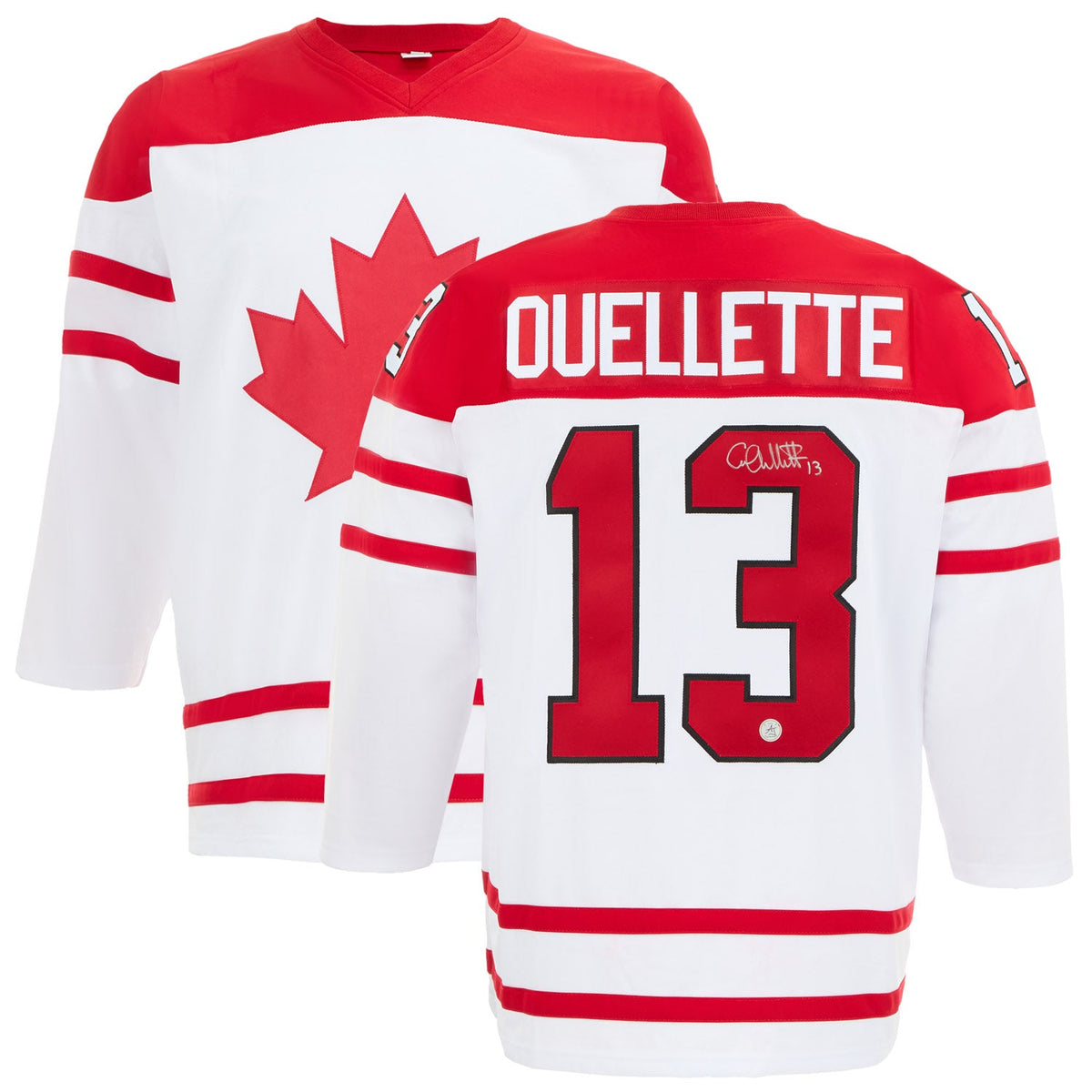Caroline Ouellette Autographed Team Canada Custom Hockey Nation Jersey product image 3, provided for visual reference and
