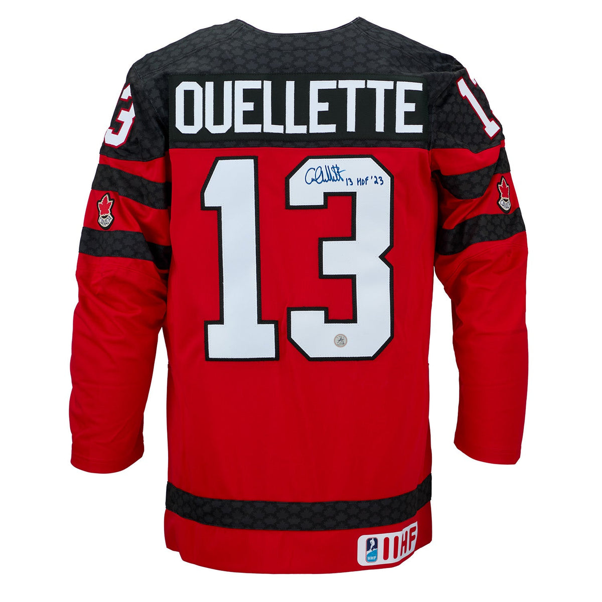 Caroline Ouellette Autographed Team Canada Red Nike Hockey Jersey product image 1, provided for visual reference and product
