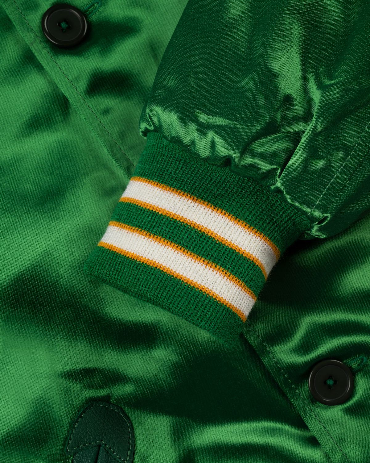 Oakland Athletics 1968 Authentic All Satin Varsity Jacket product image 4, provided for visual reference and product detail
