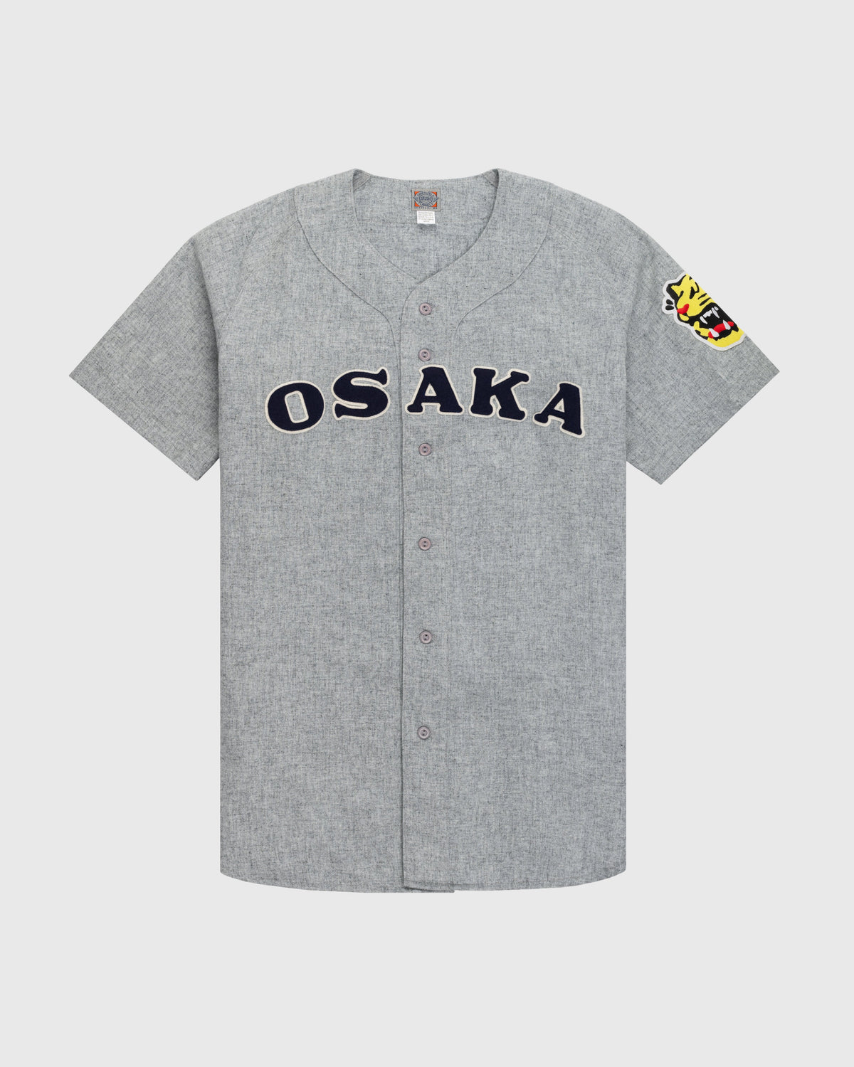 Osaka Tigers 1959 Authentic Wool Road Baseball Jersey product image 1, provided for visual reference and product detail