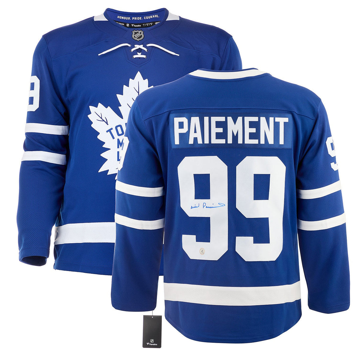 Wilf Paiement Autographed Toronto Maple Leafs Fanatics Breakaway Jersey product image 3, provided for visual reference and