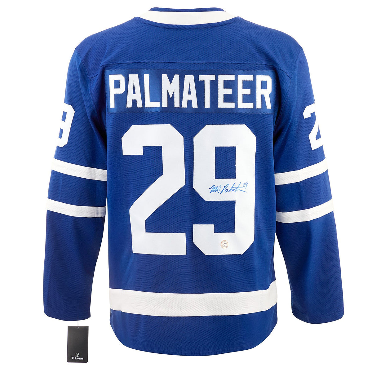 Mike Palmateer Autographed Toronto Maple Leafs Fanatics Breakaway Jersey product image 1, provided for visual reference and