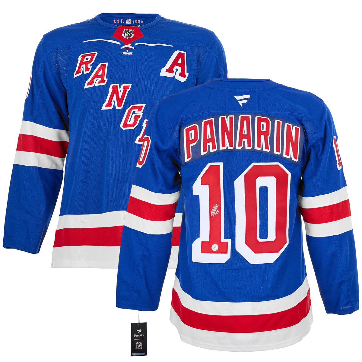 Artemi Panarin Autographed New York Rangers Fanatics Premium Jersey product image 3, provided for visual reference and