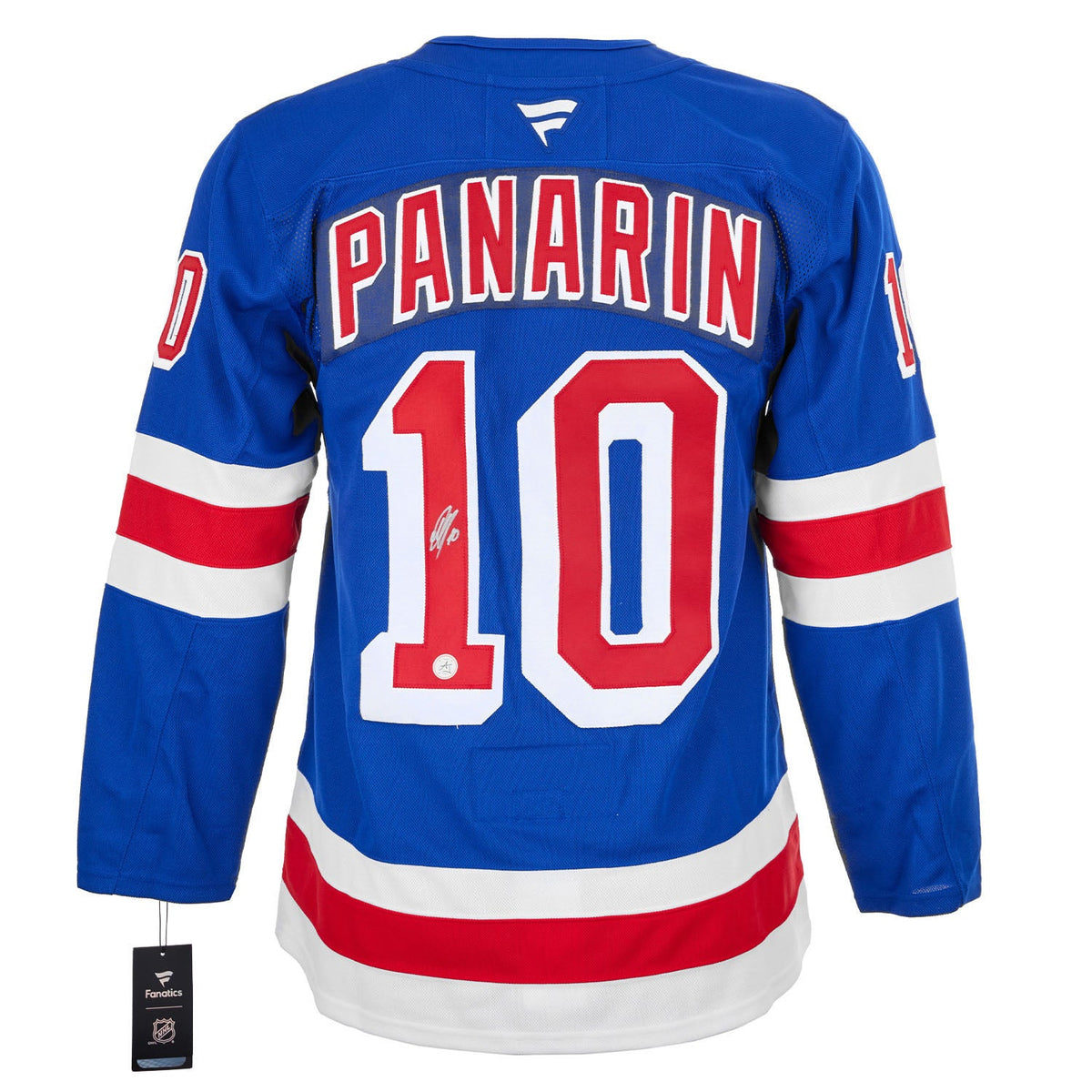 Artemi Panarin Autographed New York Rangers Fanatics Premium Jersey product image 1, provided for visual reference and