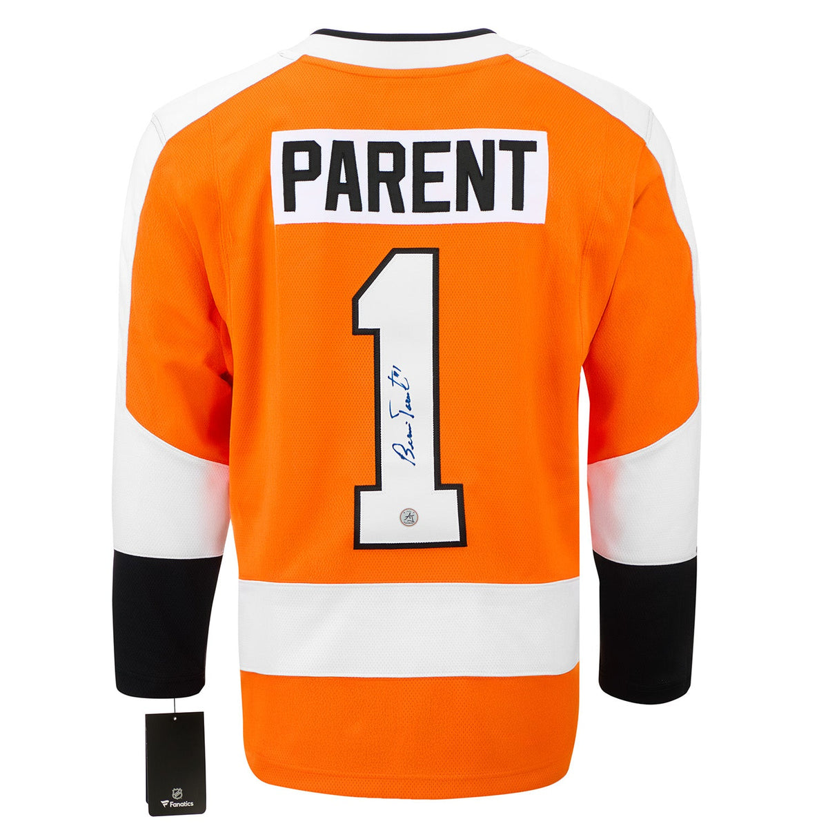 Bernie Parent Autographed Philadelphia Flyers Fanatics Breakaway Jersey product image 1, provided for visual reference and