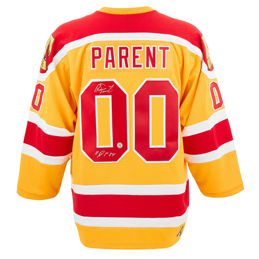 Bernie Parent Philadelphia Blazers Signed Vintage WHA Jersey product image 1, provided for visual reference and product