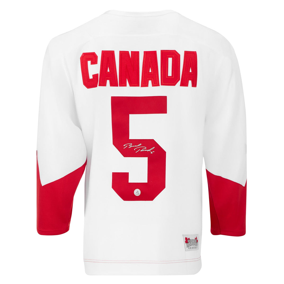 Brad Park Autographed Team Canada 1972 Summit Series Jersey product image 1, provided for visual reference and product