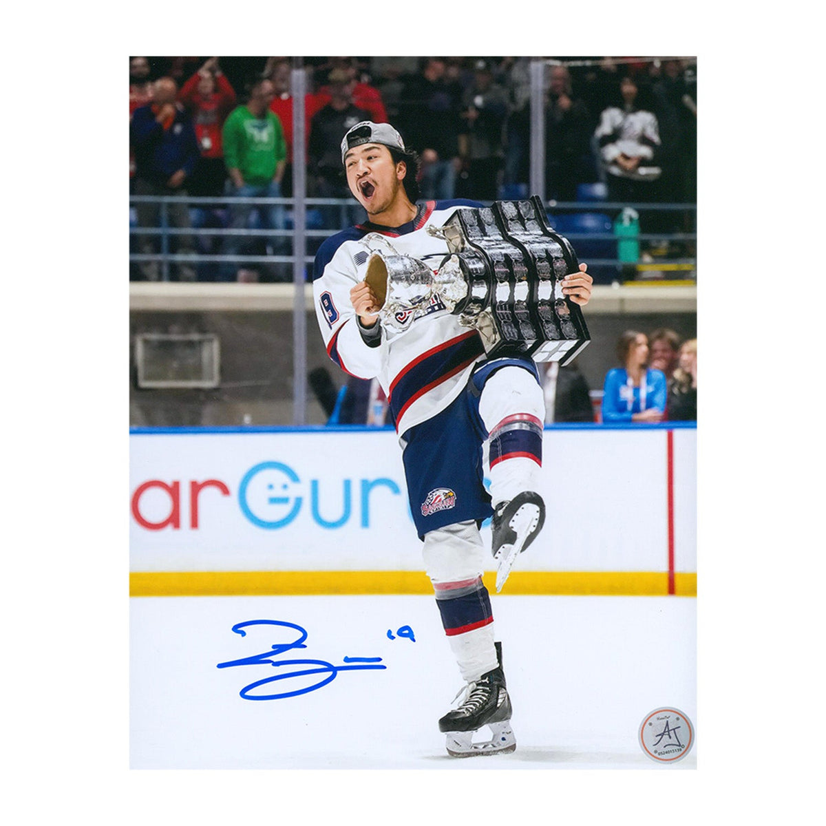Zayne Parekh Autographed Saginaw Spirit Memorial Cup 8x10 Photo product image 1, provided for visual reference and product