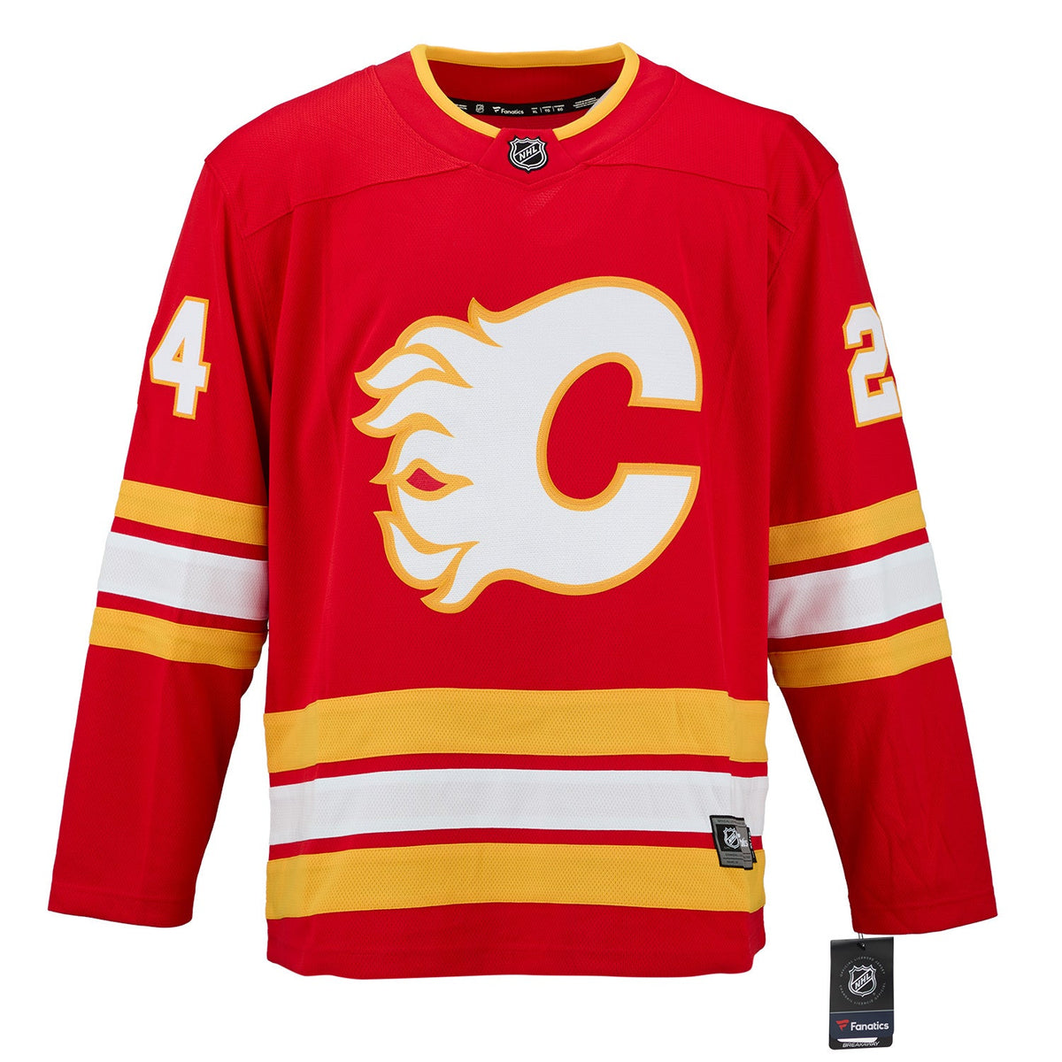 Zayne Parekh Signed Calgary Flames Fanatics Breakaway Jersey with Pick Note #/24 product image 2, provided for visual