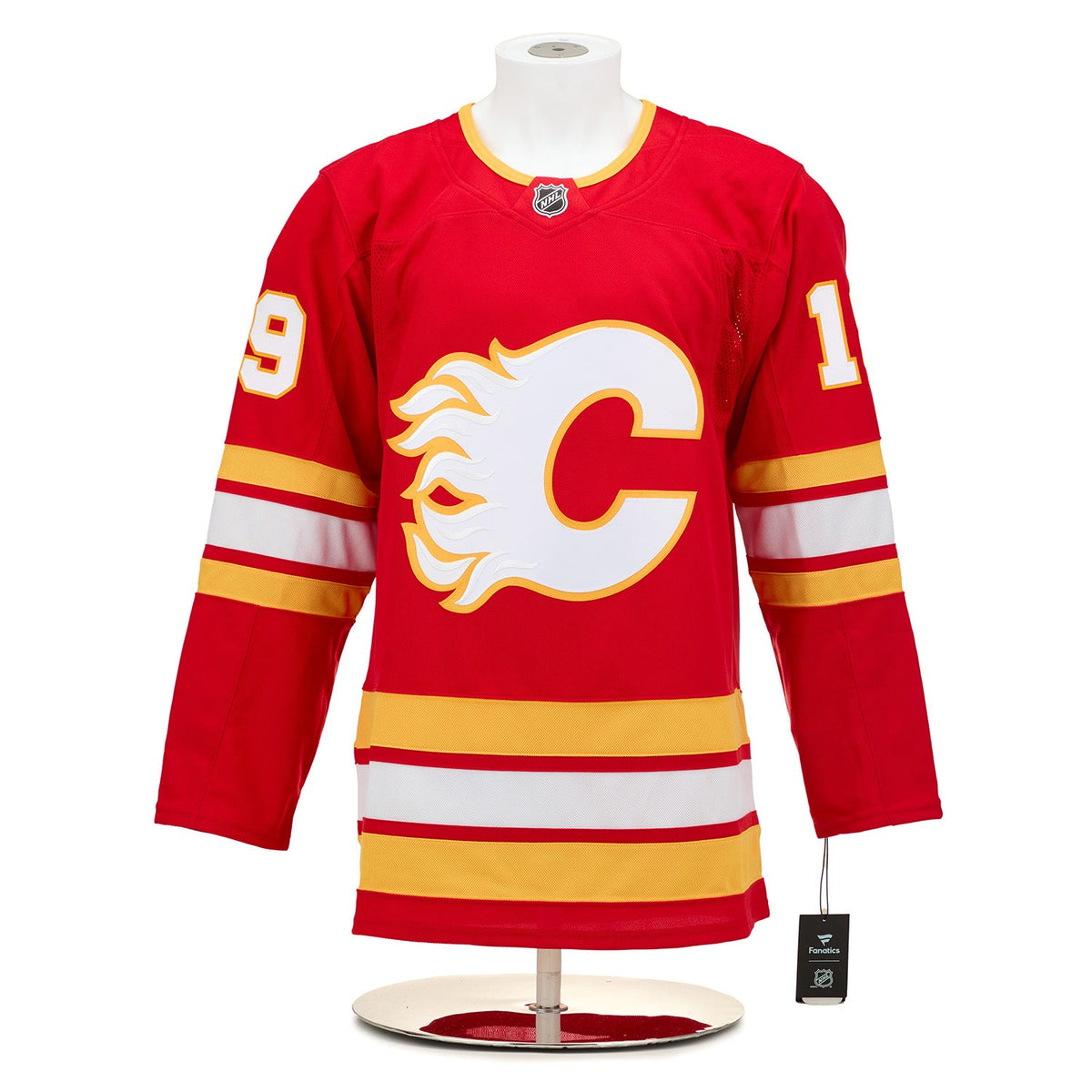 Zayne Parekh Signed Calgary Flames Roaring Fire Art Jersey #1/19 product image 2, provided for visual reference and product