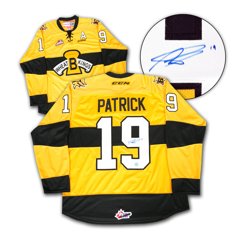 Nolan Patrick Brandon Wheat Kings Autographed CHL Hockey Jersey product image 1, provided for visual reference and product