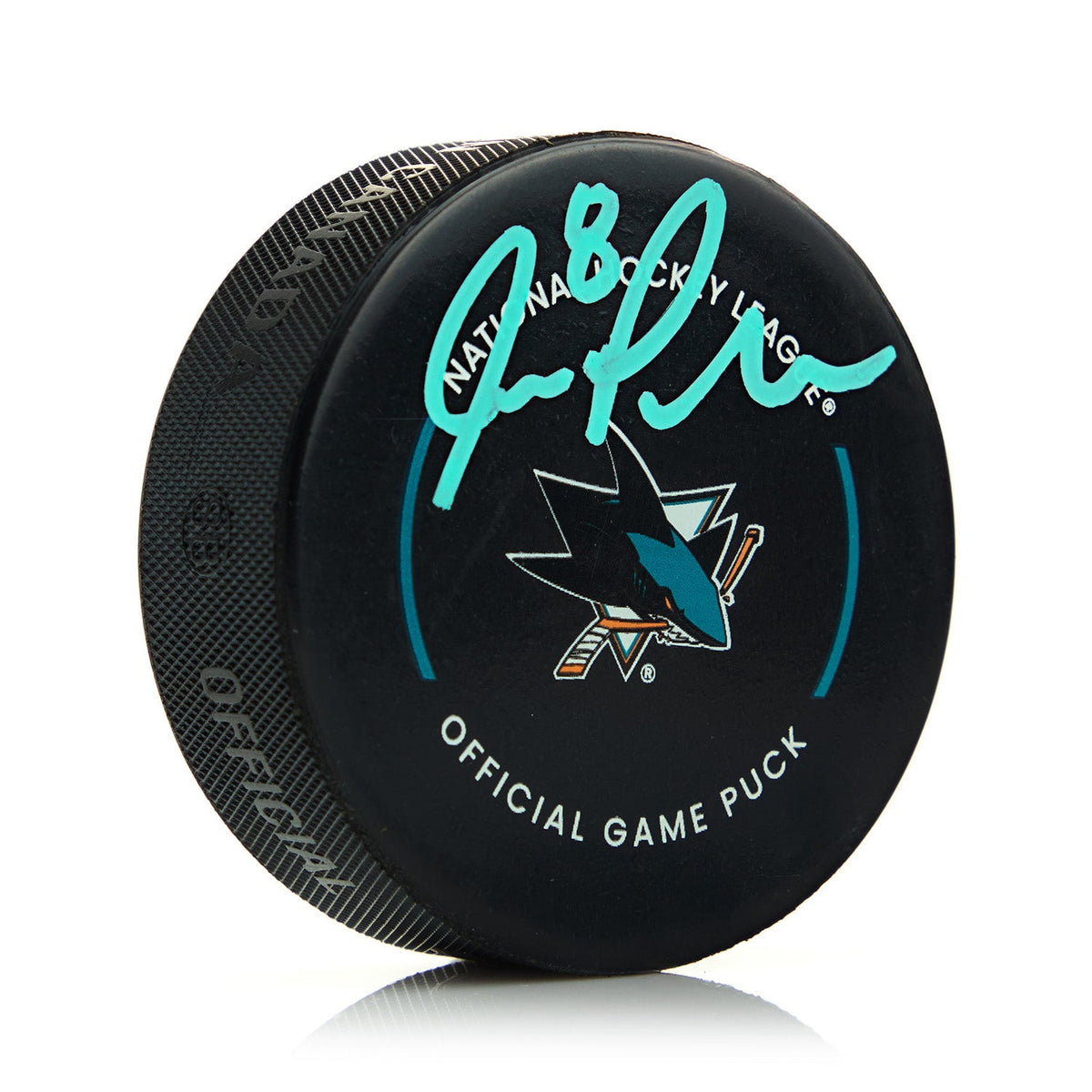 Joe Pavelski Signed San Jose Sharks Official Game Puck product image 1, provided for visual reference and product detail