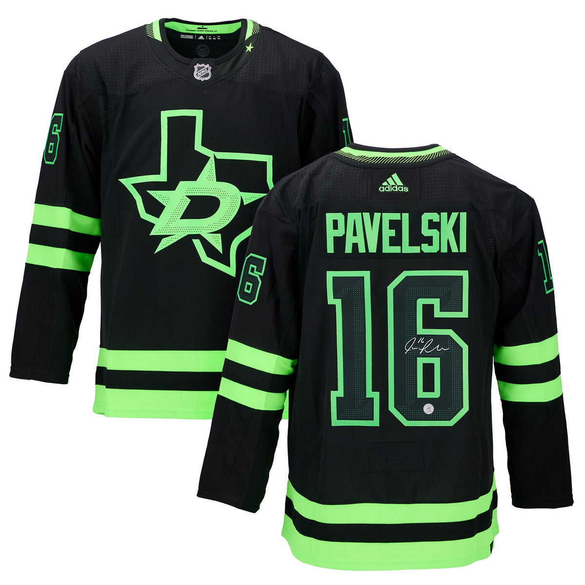 Joe Pavelski Signed Dallas Stars Alternate Black adidas Jersey product image 3, provided for visual reference and product