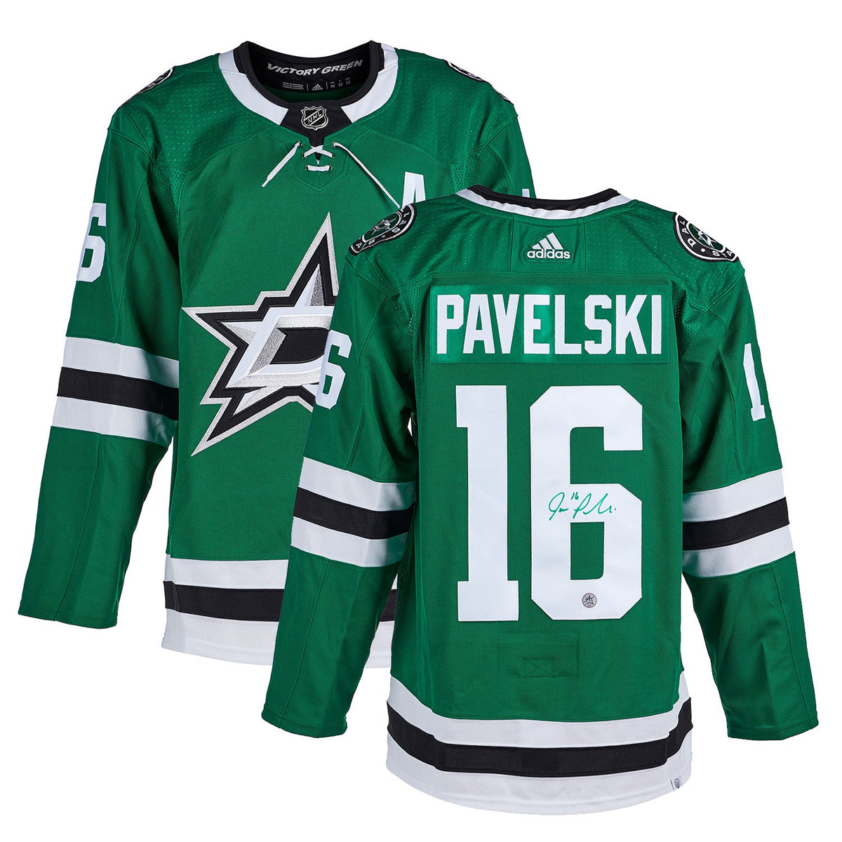 Joe Pavelski Autographed Dallas Stars adidas Jersey product image 3, provided for visual reference and product detail review