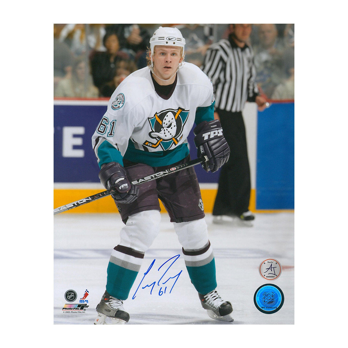 Corey Perry Anaheim Ducks Autographed Rookie Mighty Ducks 8x10 Photo product image 1, provided for visual reference and
