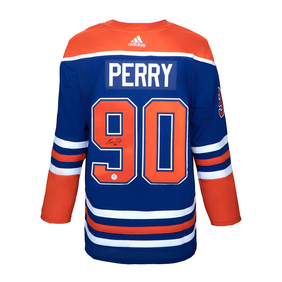 Corey Perry Edmonton Oilers Autographed 2024 Stanley Cup adidas Jersey product image 1, provided for visual reference and