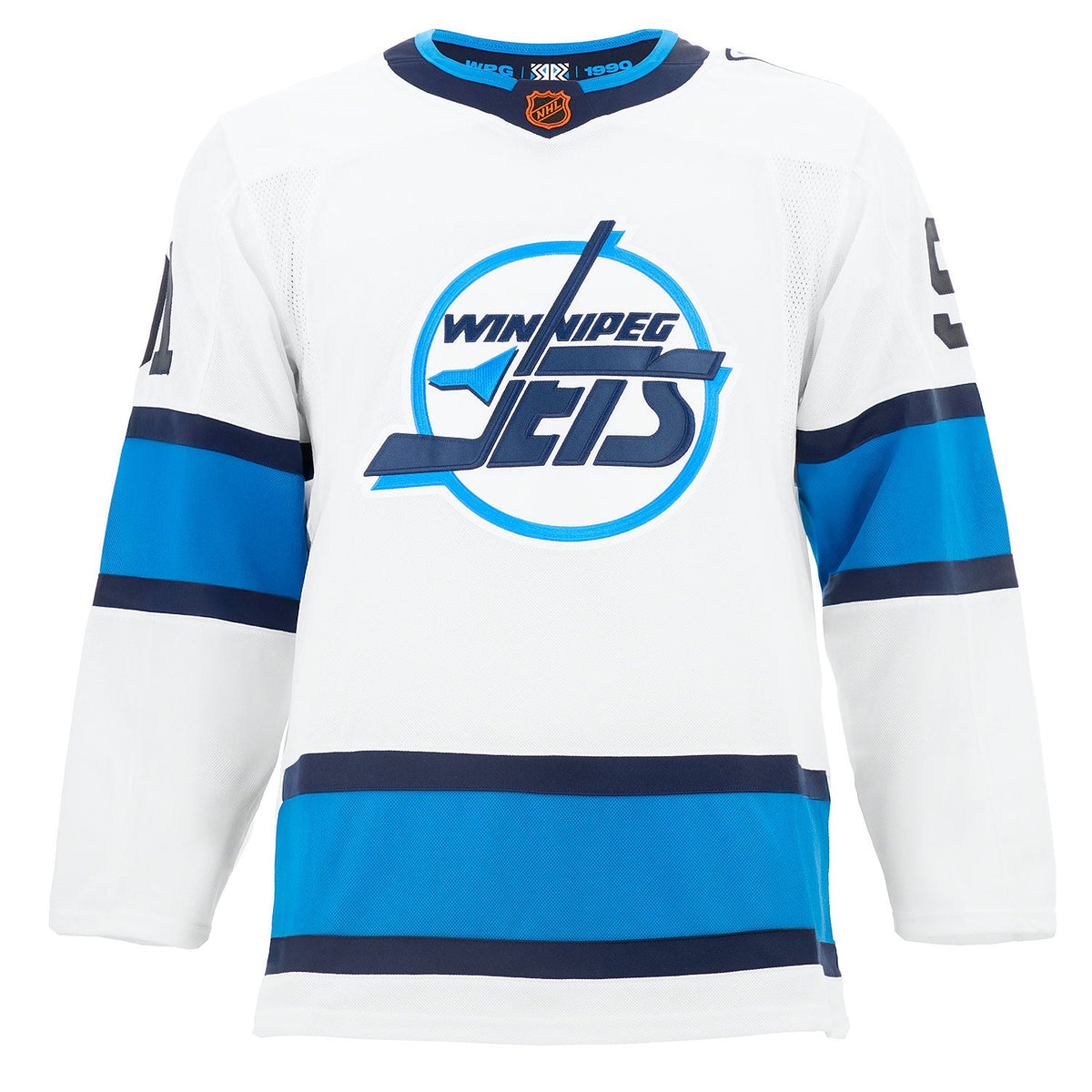 Cole Perfetti Signed Winnipeg Jets Reverse Retro 2.0 adidas Jersey product image 2, provided for visual reference and