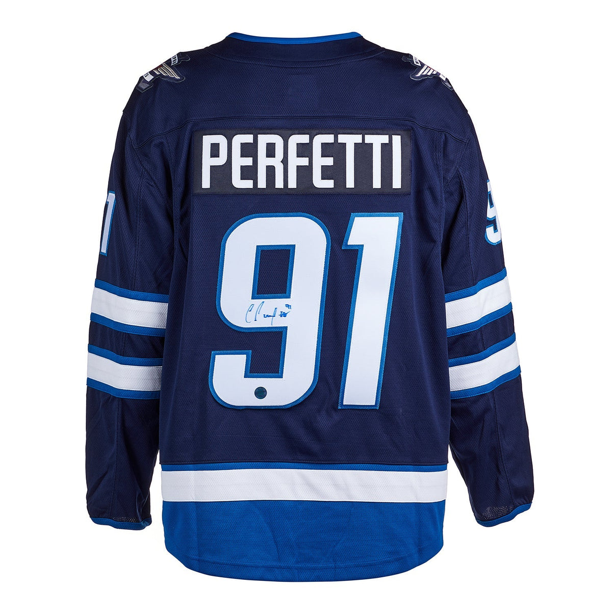 Cole Perfetti Autographed Winnipeg Jets Fanatics Breakaway Jersey product image 4, provided for visual reference and product
