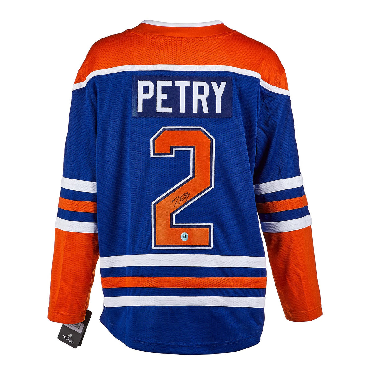 Jeff Petry Autographed Edmonton Oilers Fanatics Breakaway Jersey product image 1, provided for visual reference and product