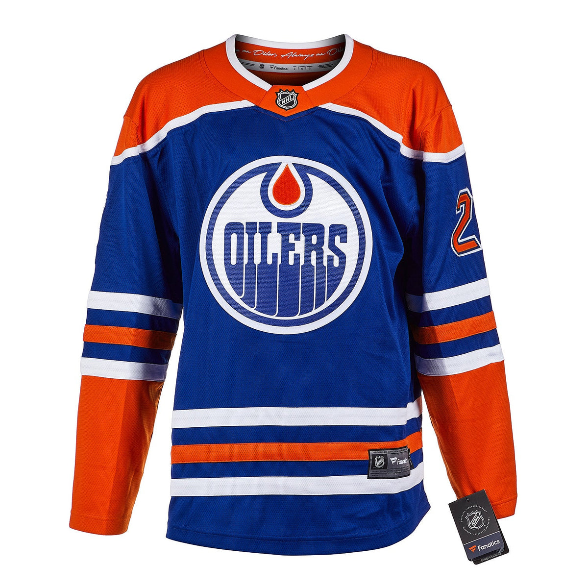 Jeff Petry Autographed Edmonton Oilers Fanatics Breakaway Jersey product image 2, provided for visual reference and product