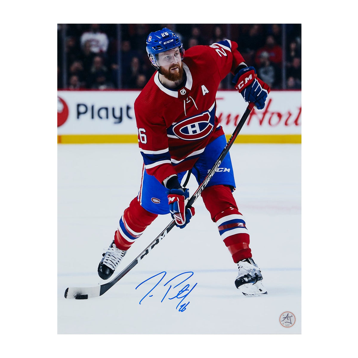 Jeff Petry Autographed Montreal Canadiens Point Shot 11x14 Photo product image 1, provided for visual reference and product