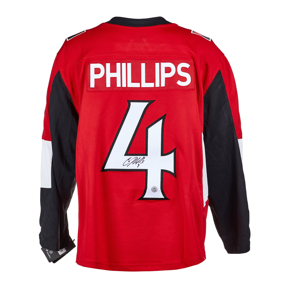Chris Phillips Autographed Ottawa Senators Fanatics Breakaway Jersey product image 1, provided for visual reference and
