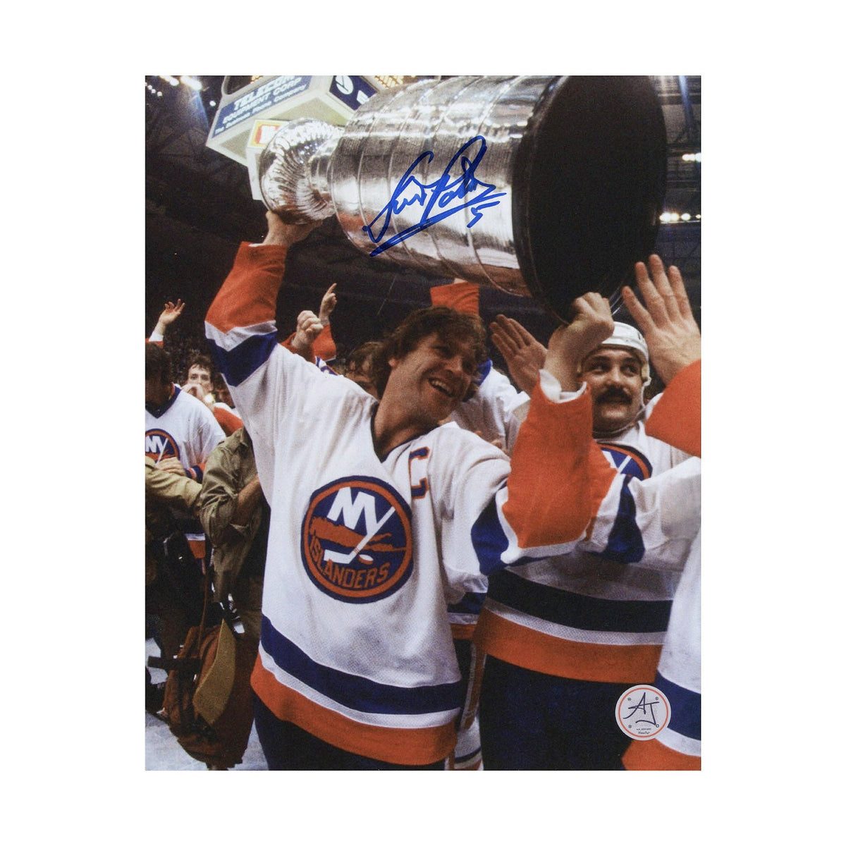 Denis Potvin Signed New York Islanders Cup Champion 8x10 Photo product image 1, provided for visual reference and product