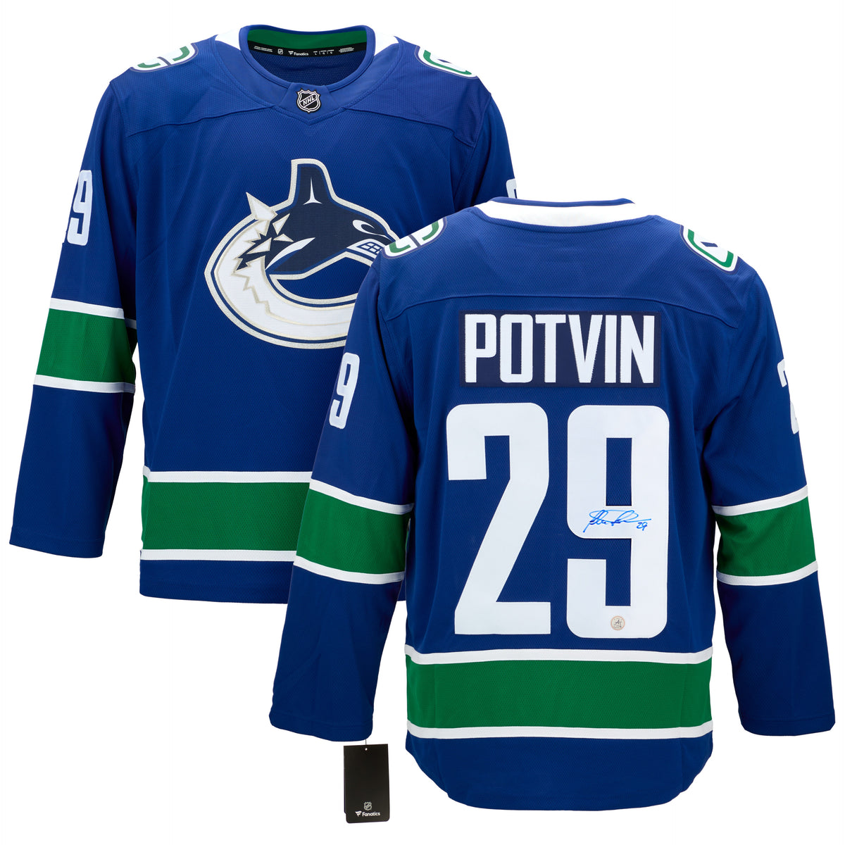 Felix Potvin Signed Vancouver Canucks Fanatics Breakaway Jersey product image 3, provided for visual reference and product