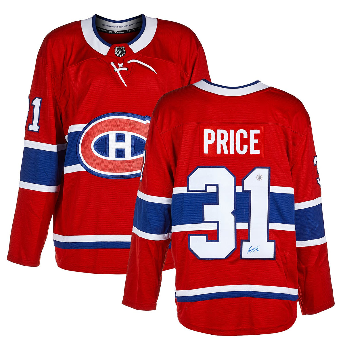 Carey Price Autographed Montreal Canadiens Fanatics Breakaway Jersey product image 3, provided for visual reference and
