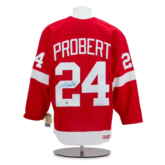 Bob Probert Autographed Detroit Red Wings Vintage CCM Jersey product image 1, provided for visual reference and product