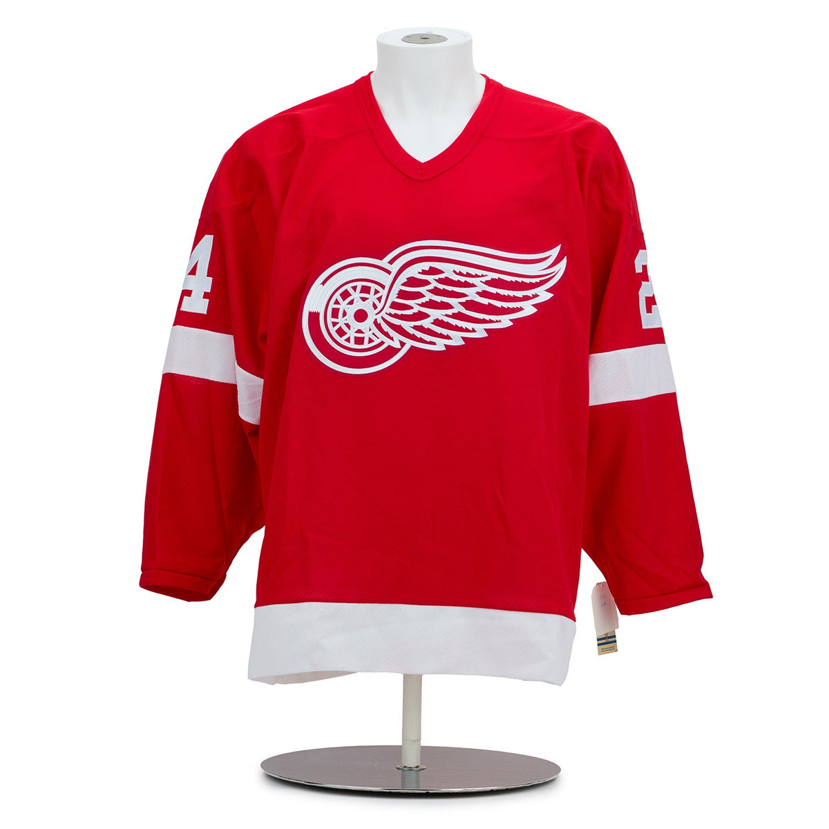 Bob Probert Autographed Detroit Red Wings Vintage CCM Jersey product image 2, provided for visual reference and product
