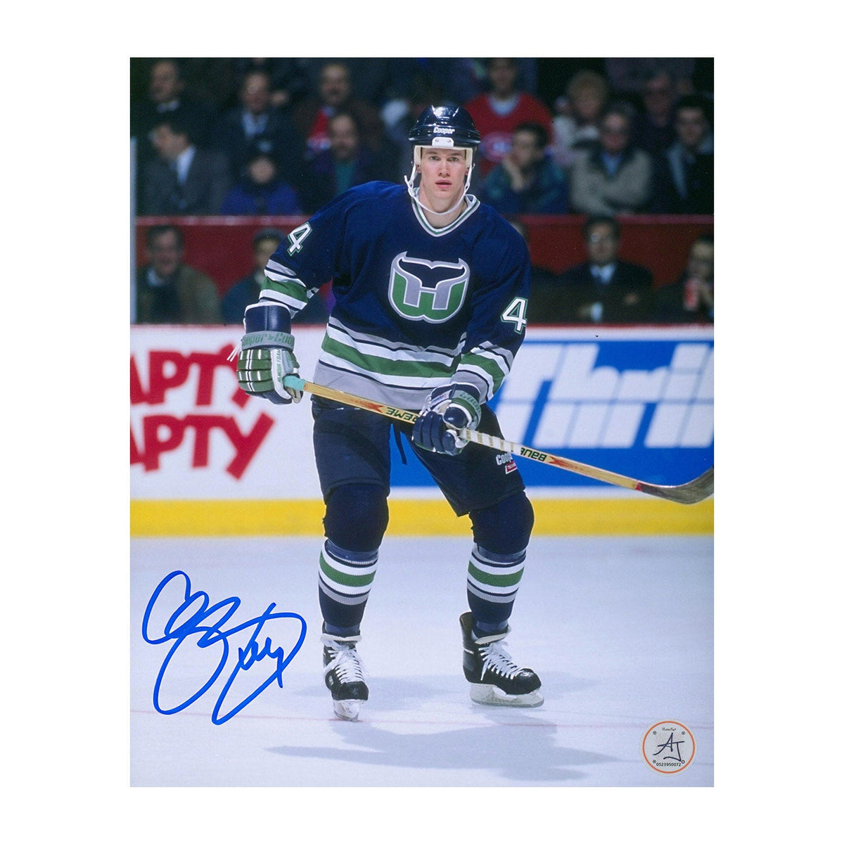 Chris Pronger Hartford Whalers Autographed Rookie 8x10 Photo product image 1, provided for visual reference and product