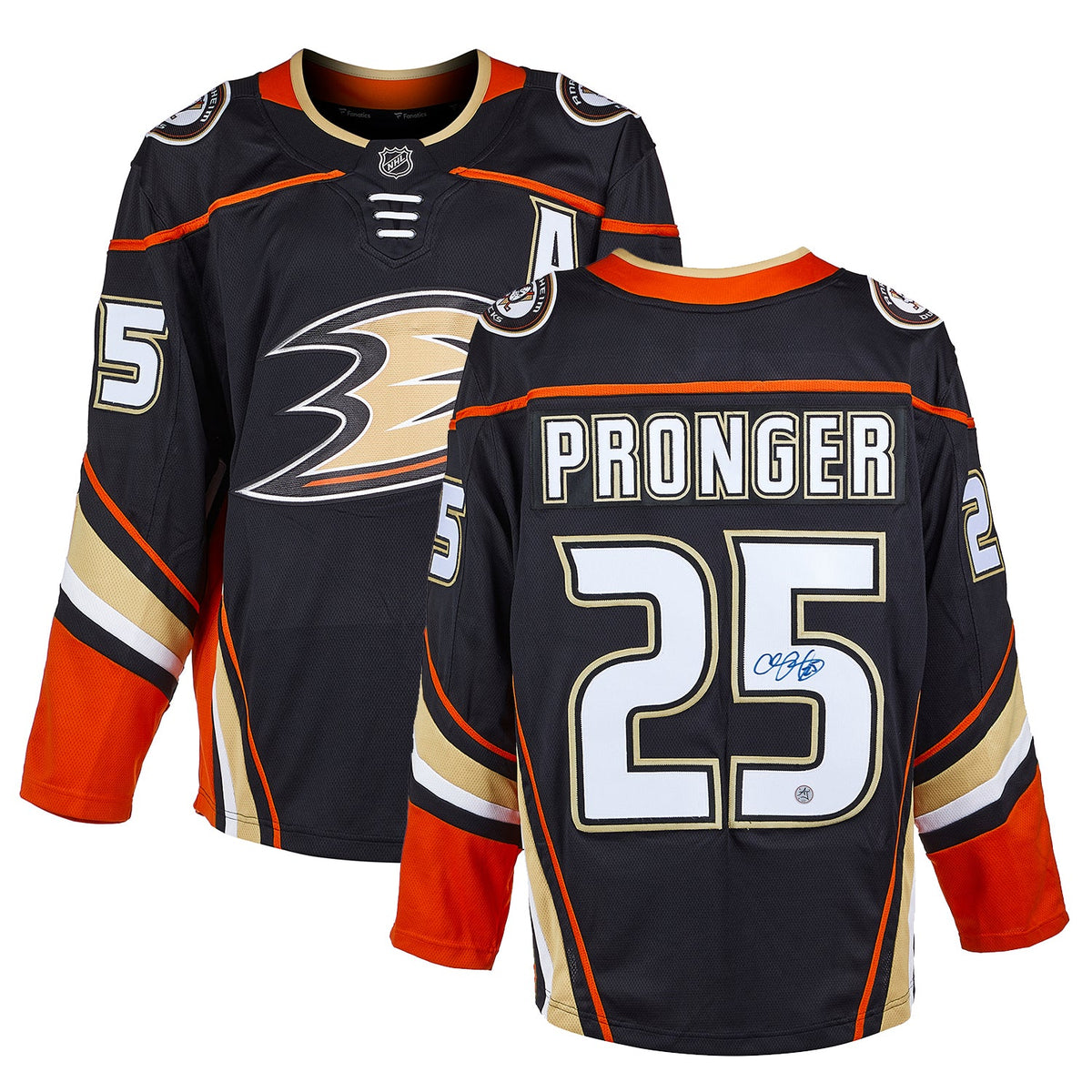 Chris Pronger Autographed Anaheim Ducks Fanatics Breakaway Jersey product image 3, provided for visual reference and product