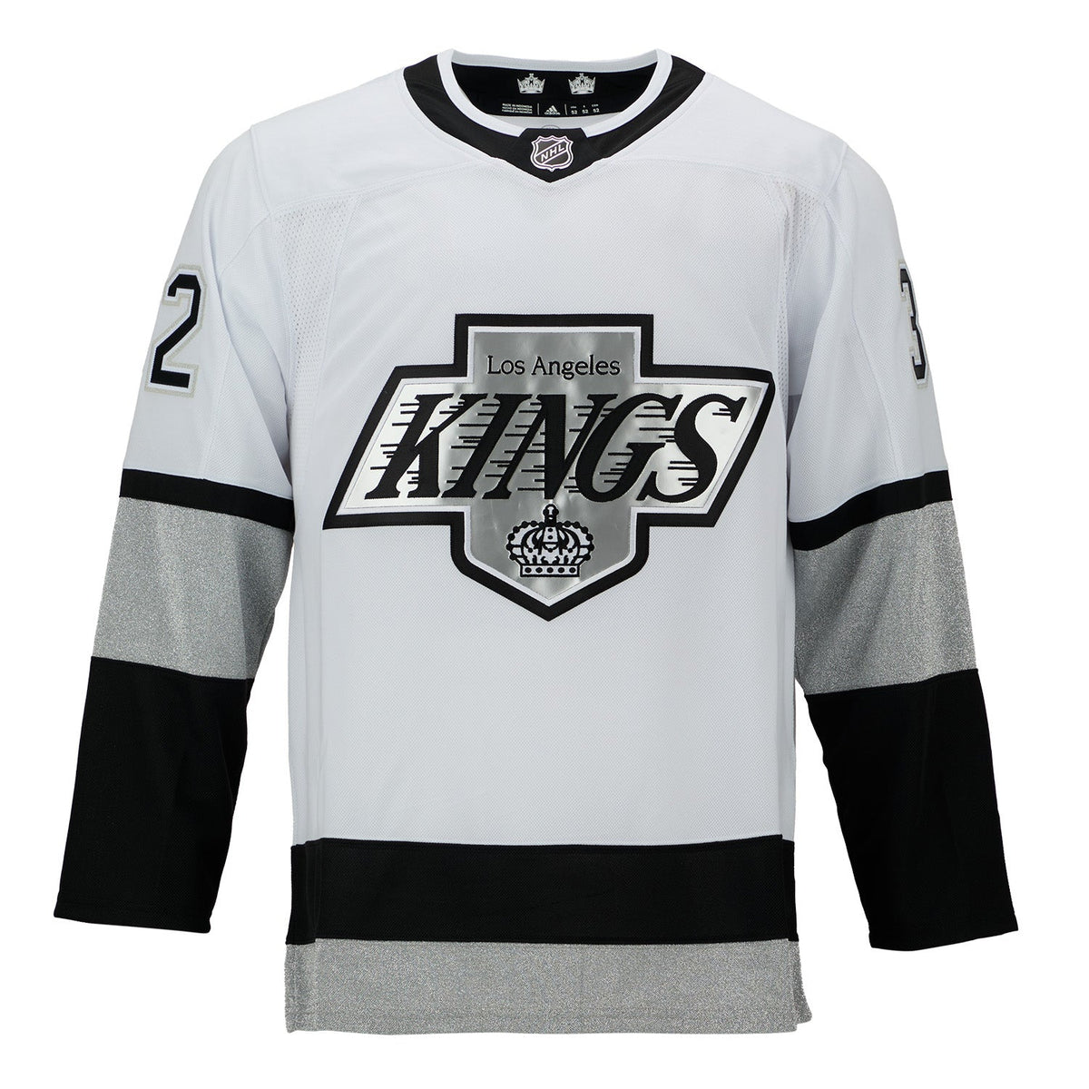 Jonathan Quick Signed Los Angeles Kings Alt Retro White adidas Jersey product image 2, provided for visual reference and