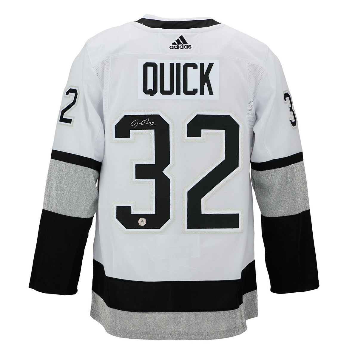 Jonathan Quick Signed Los Angeles Kings Alt Retro White adidas Jersey product image 1, provided for visual reference and