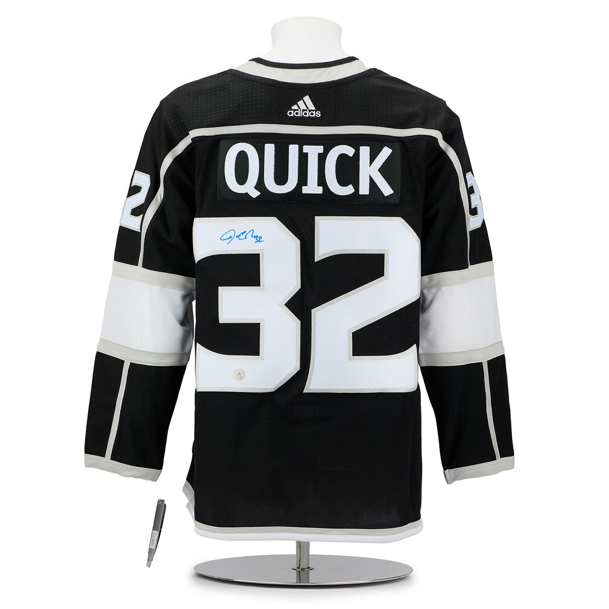 Jonathan Quick Autographed Los Angeles Kings Black adidas Jersey product image 1, provided for visual reference and product