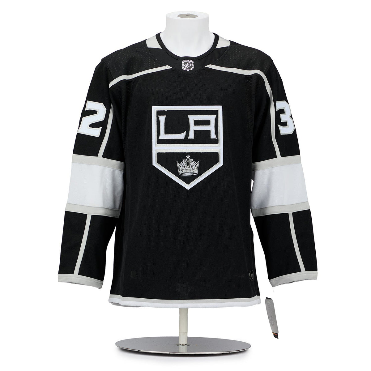 Jonathan Quick Autographed Los Angeles Kings Black adidas Jersey product image 2, provided for visual reference and product