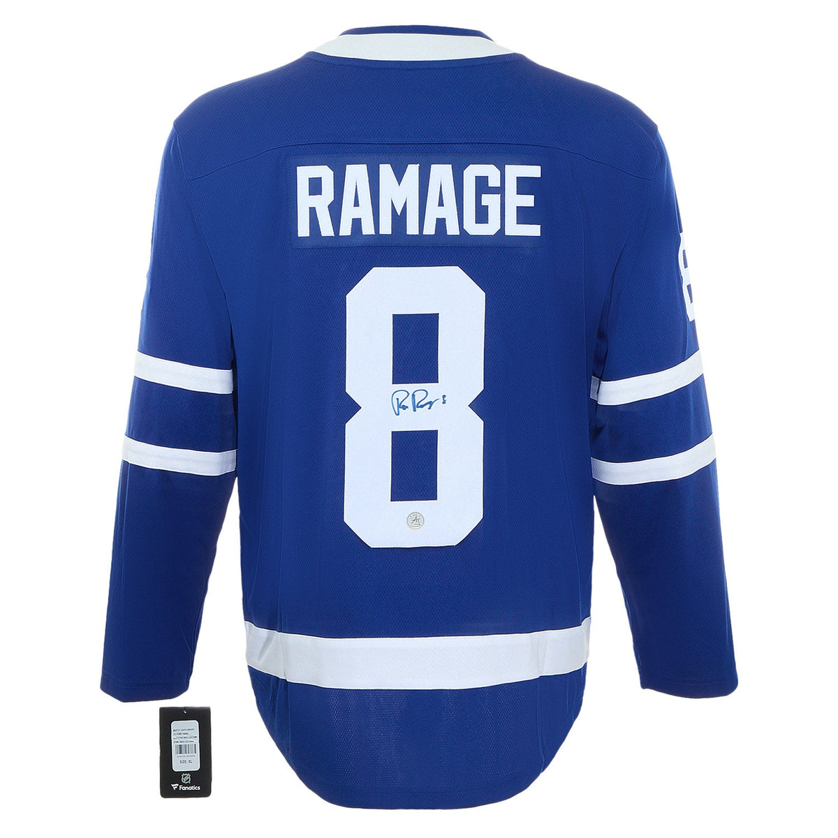 Rob Ramage Signed Toronto Maple Leafs Fanatics Breakaway Jersey product image 1, provided for visual reference and product