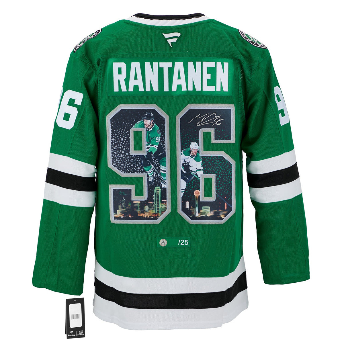 Mikko Rantanen Signed Dallas Stars Night Skyline Art Jersey #/25 product image 1, provided for visual reference and product