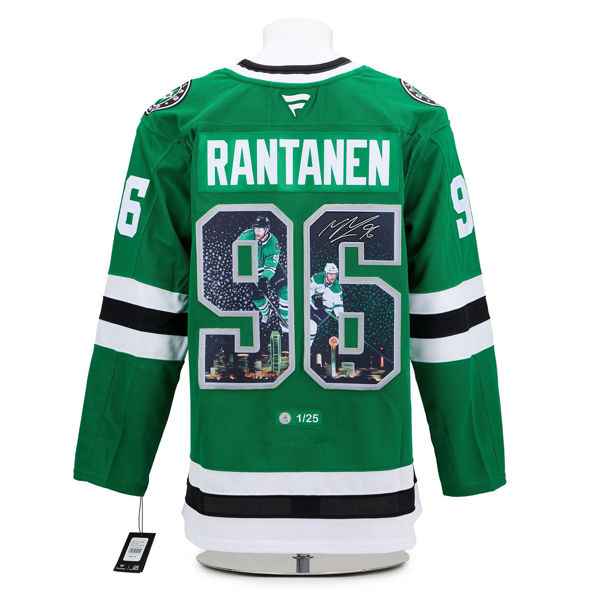 Mikko Rantanen Signed Dallas Stars Night Skyline Art Jersey #1/25 product image 1, provided for visual reference and product