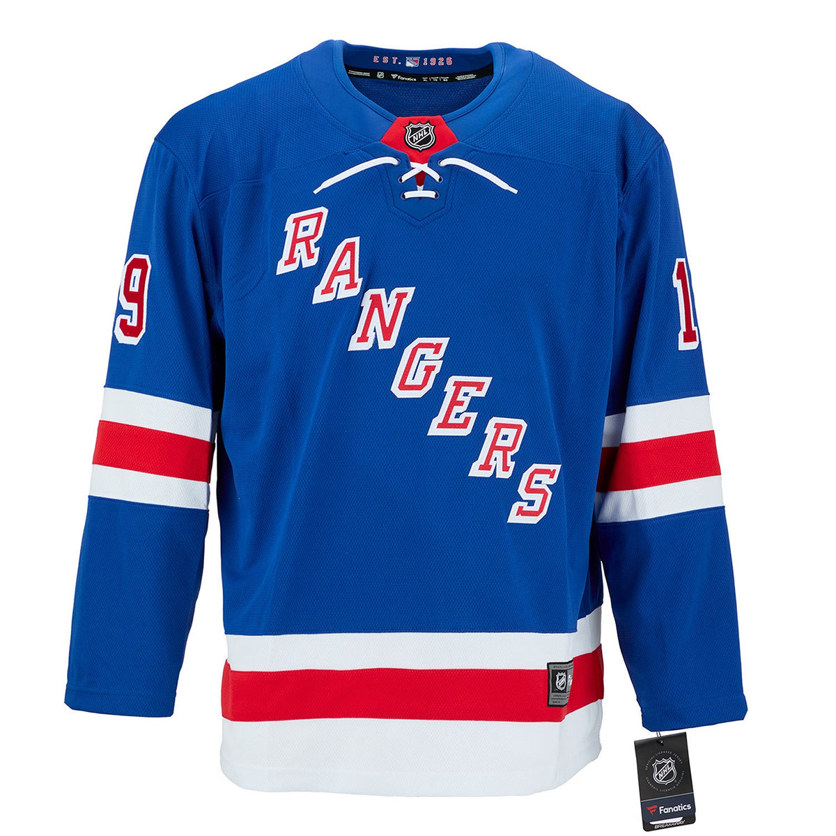 Jean Ratelle Autographed New York Rangers Fanatics Breakaway Jersey product image 2, provided for visual reference and
