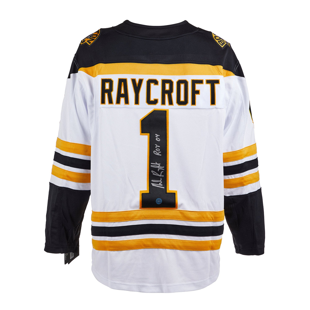 Andrew Raycroft Signed Boston Bruins Fanatics Breakaway Jersey product image 1, provided for visual reference and product