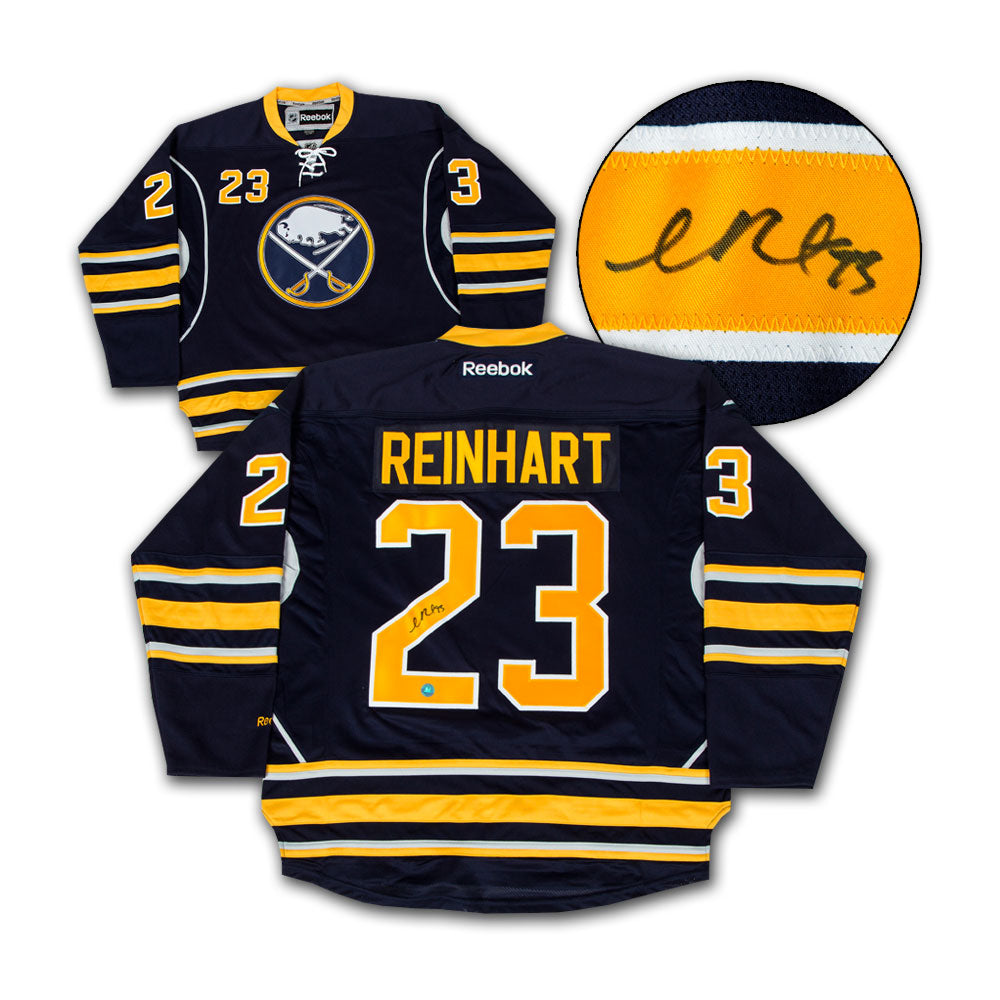Sam Reinhart Signed Buffalo Sabres 1st NHL Game Vintage Reebok Jersey product image 1, provided for visual reference and