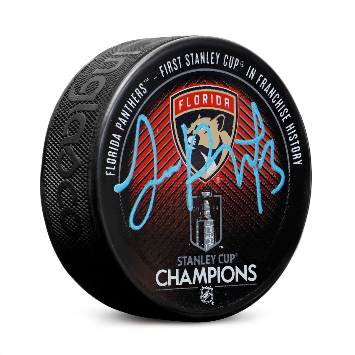 Sam Reinhart Signed Florida Panthers 2024 Stanley Cup Puck product image 1, provided for visual reference and product detail