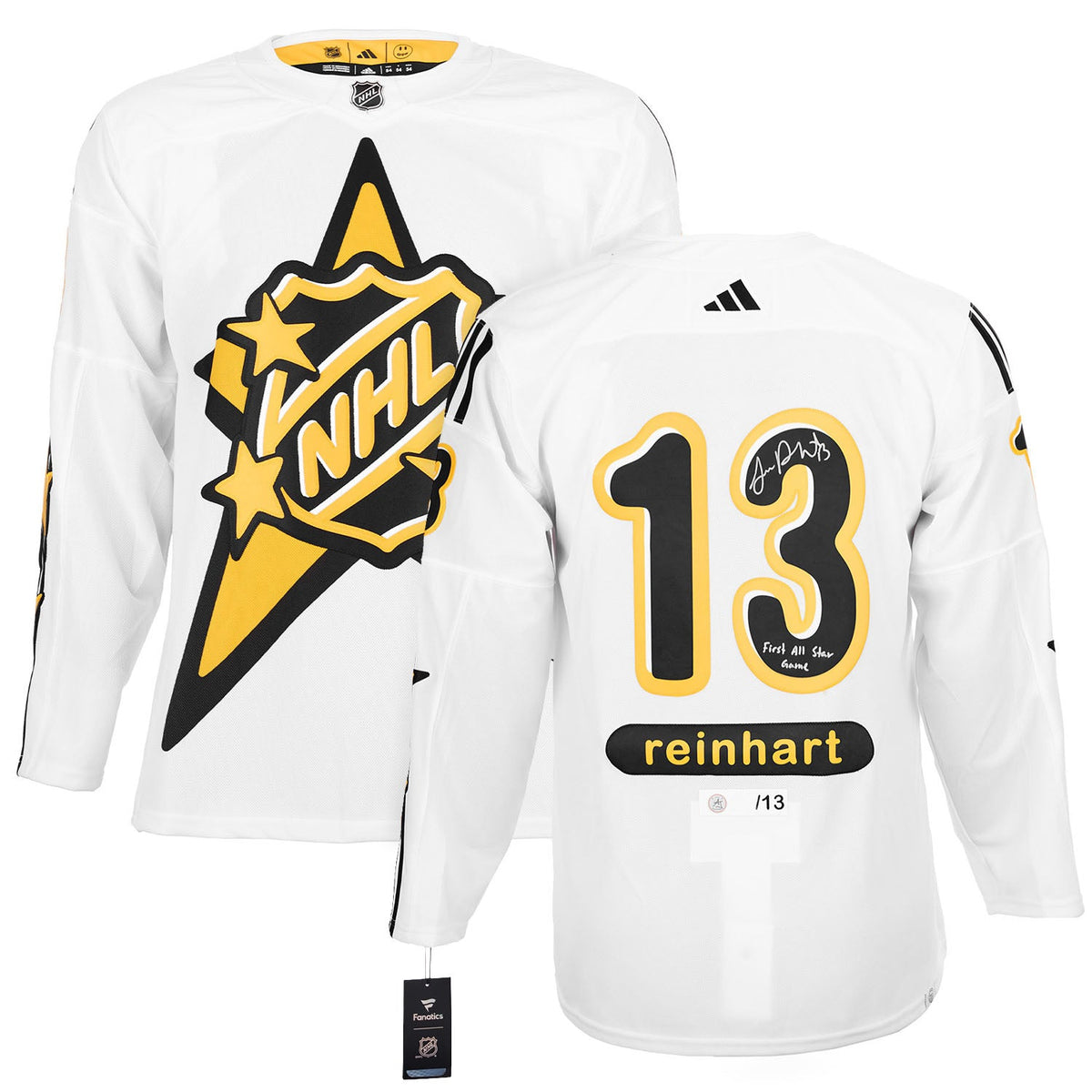 Sam Reinhart Signed & Inscribed 2024 NHL All-Star Game adidas Jersey #/13 product image 3, provided for visual reference and