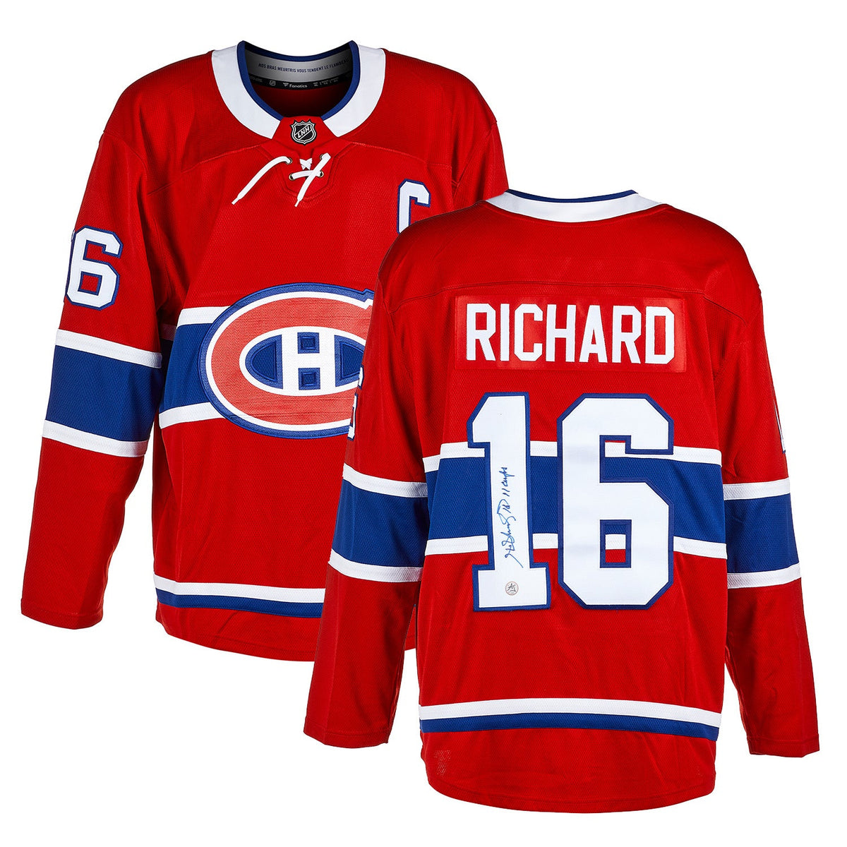 Henri Richard Autographed Montreal Canadiens Fanatics Breakaway Jersey product image 3, provided for visual reference and