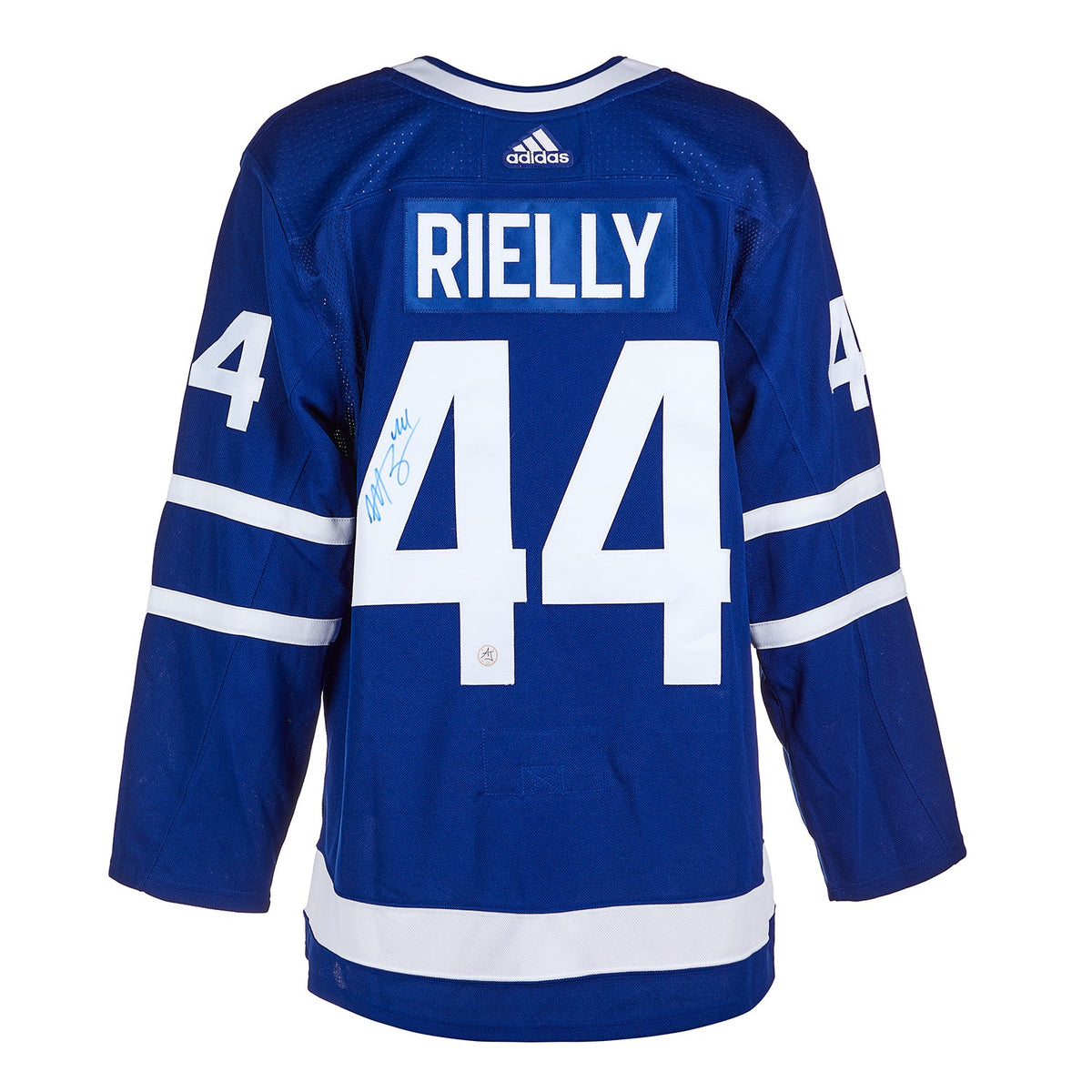 Morgan Rielly Autographed Toronto Maple Leafs Blue adidas Jersey product image 1, provided for visual reference and product