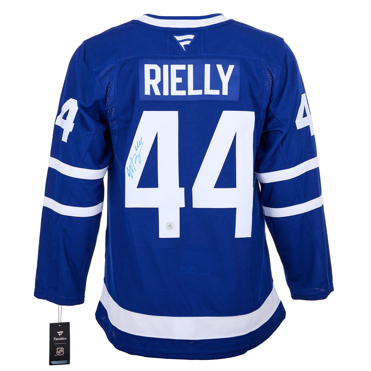 Morgan Rielly Autographed Toronto Maple Leafs Fanatics Premium Jersey product image 1, provided for visual reference and