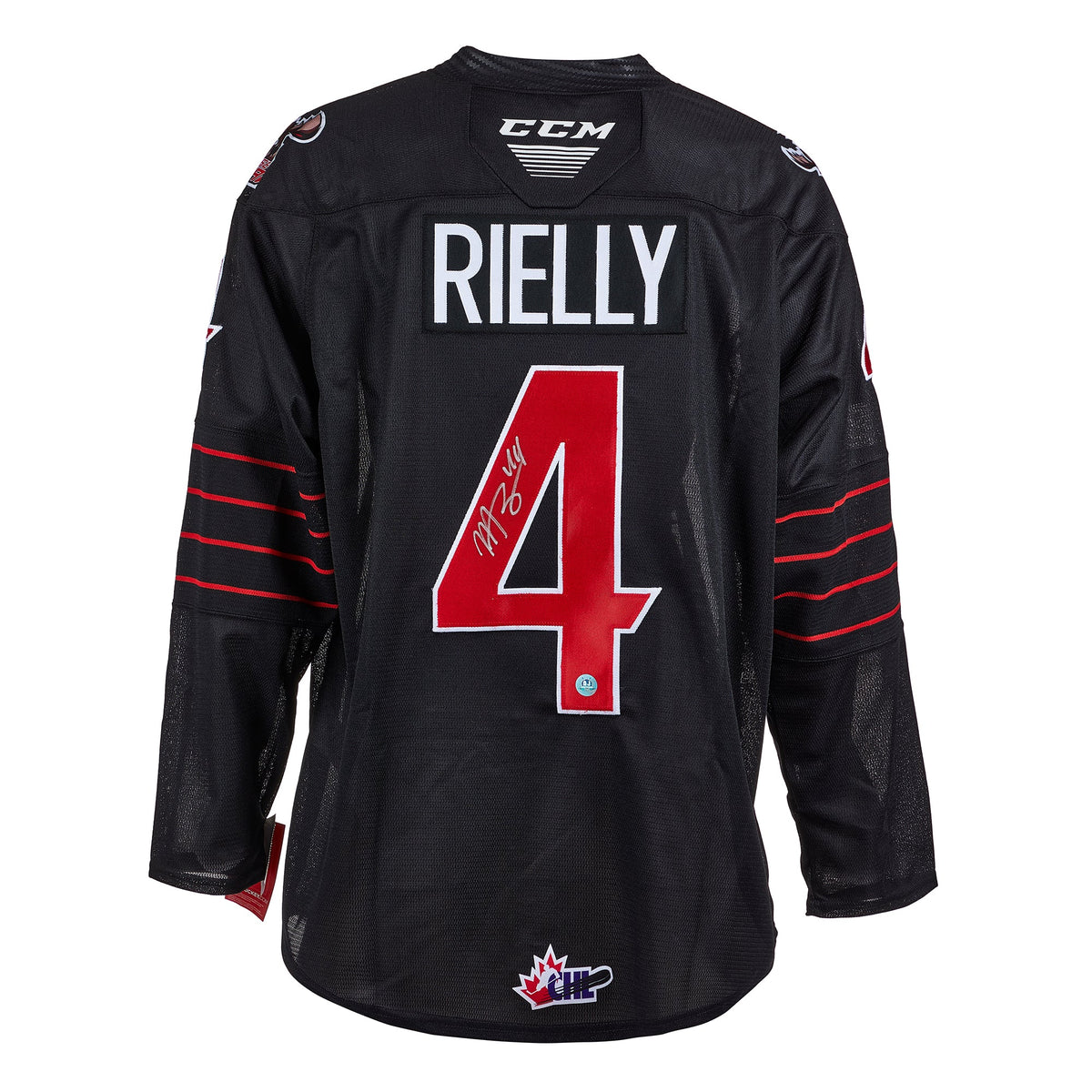 Morgan Rielly Moose Jaw Warriors Autographed CHL Hockey Jersey product image 1, provided for visual reference and product
